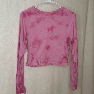 PINK Victoria's Secret Pink Long Sleeve Crop Tee